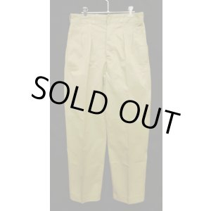 画像: 60'S フランス軍 M52 プリーツ入り チノパンツ ベージュ (DEADSTOCK)