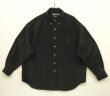 画像1: 90'S RALPH LAUREN "BIG SHIRT" コーデュロイ 長袖 BDシャツ ブラック (VINTAGE)