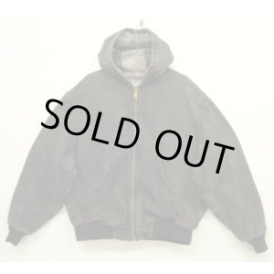 画像: 80'S CARHARTT ブラックデニム  アクティブジャケット 裏地チェック柄 USA製 (VINTAGE)