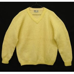 画像: MEISTER KNIT Vネック ラグランスリーブ セーター ナチュラル オーストリア製 (VINTAGE) 