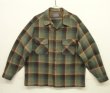 画像1: 70'S PENDLETON "BOARD SHIRT" ウール オープンカラーシャツ オンブレチェック USA製 (VINTAGE)