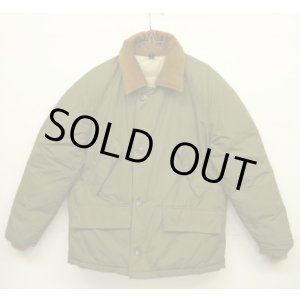 画像: 80'S LL Bean 襟コーデュロイ グースダウンジャケット オリーブ USA製 (VINTAGE)