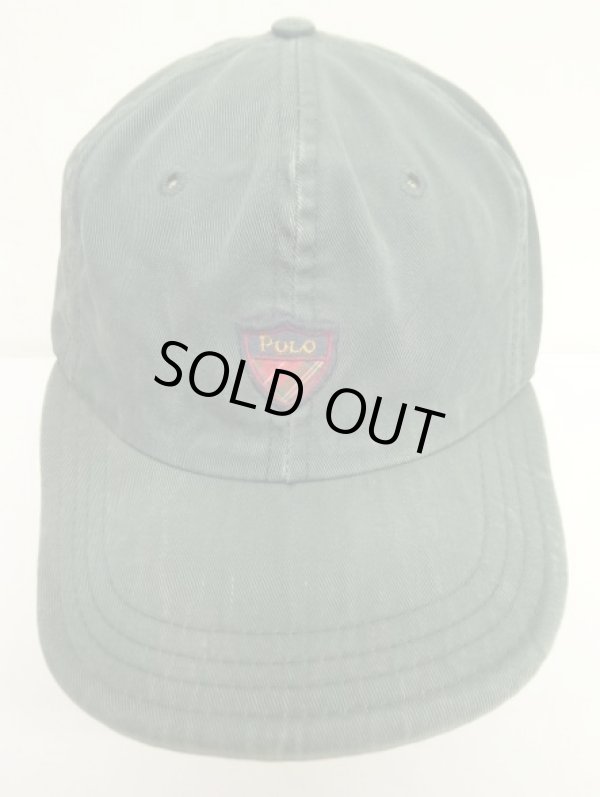 画像2: 90'S RALPH LAUREN エンブレムロゴ ベースボールキャップ グリーン USA製 (VINTAGE)