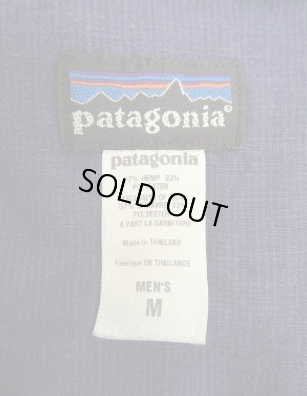 画像2: 04'S PATAGONIA "RHYTHM" 刺繍入り ヘンプ 長袖 フルジップシャツ インディゴ (VINTAGE)