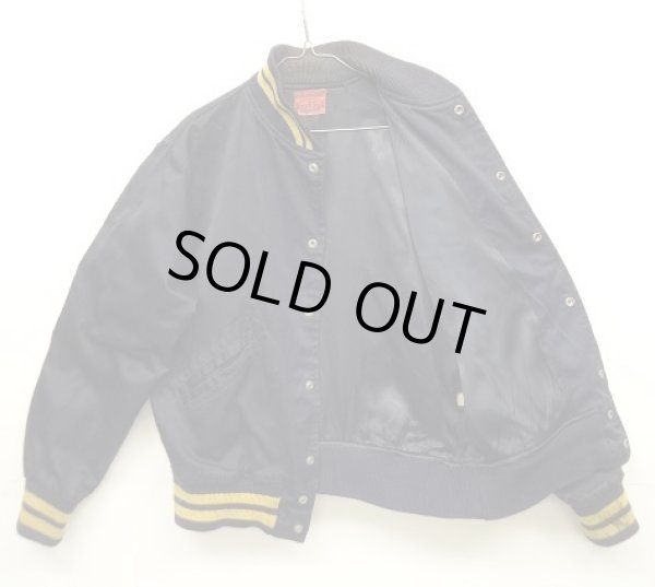 画像3: 40'S KING-O'SHEA 裏地サテン アワードジャケット ネイビー USA製 (VINTAGE)