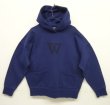 画像1: WOODBLOCK "W FELT PATCHED PIGMENT SWEAT HOODIE" NAVY (NEW)