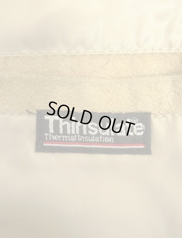 画像3: 80'S LL Bean "THINSULATE入り" レザー ドリズラージャケット ベージュ TALONジップ USA製 (VINTAGE)