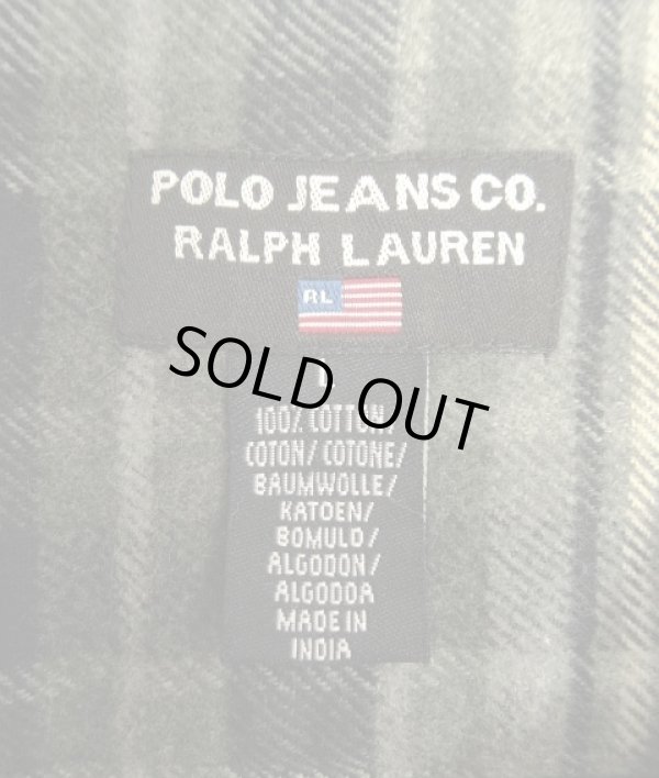 画像2: 00'S RALPH LAUREN "POLO JEANS" フランネル オープンカラーシャツ チェック柄 (VINTAGE)