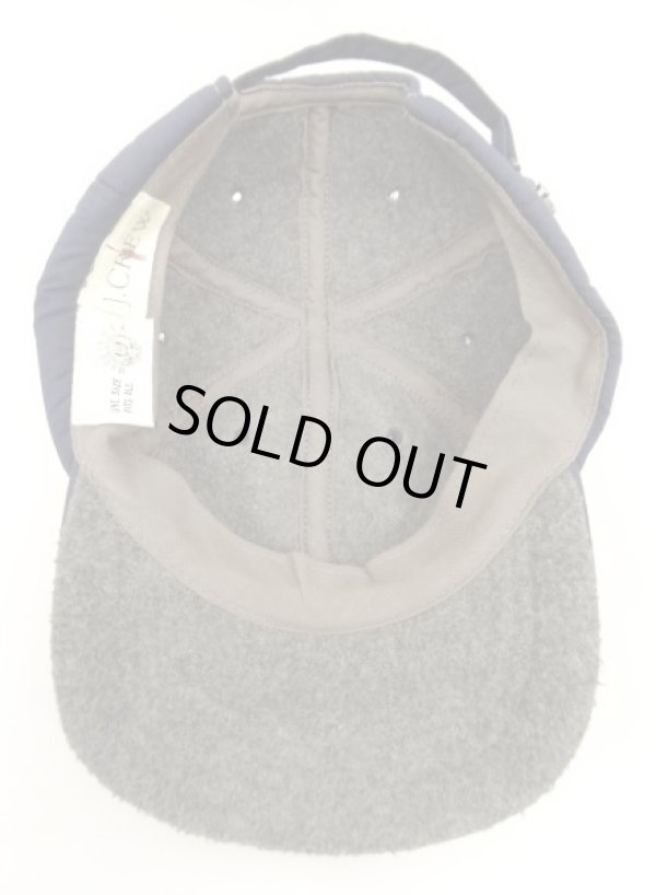 画像5: 90'S J.CREW 旧タグ 中綿入り 裏地ウール ベースボールキャップ ネイビー USA製 (VINTAGE)