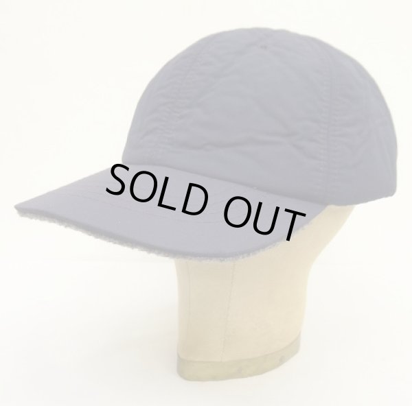 画像1: 90'S J.CREW 旧タグ 中綿入り 裏地ウール ベースボールキャップ ネイビー USA製 (VINTAGE)