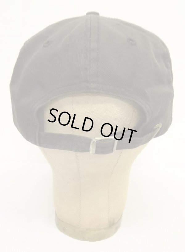 画像4: 90'S RALPH LAUREN ロゴ刺繍 ベースボールキャップ フェードブラック USA製 (VINTAGE)