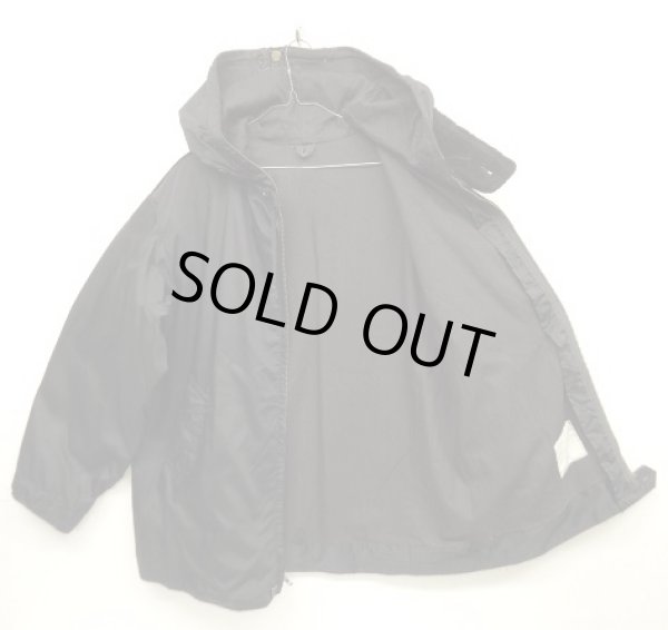 画像3: ユーロヴィンテージ UNKNOWN スプリットフード チンスト付き デッキパーカー ブラック (VINTAGE)