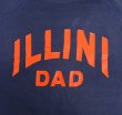 画像3: 80'S HANES "ILLINI DAD" ラグランスリーブ クルーネック スウェットシャツ ネイビー USA製 (VINTAGE)