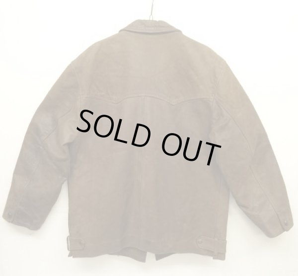 画像4: ヴィンテージ FOVER 裏地付き レザーカーコート ダークブラウン イタリア製 (VINTAGE)