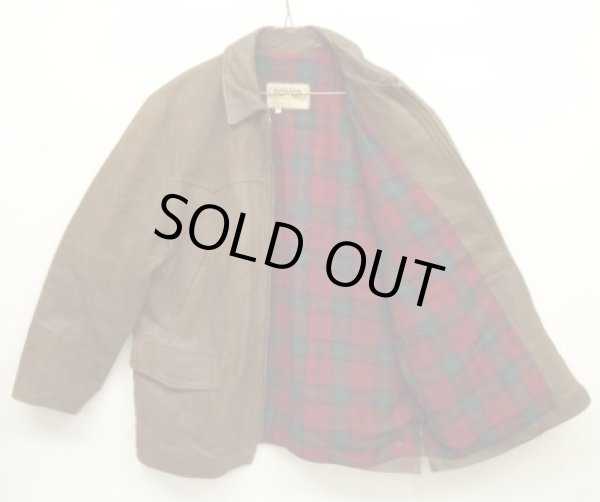 画像3: ヴィンテージ FOVER 裏地付き レザーカーコート ダークブラウン イタリア製 (VINTAGE)