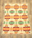 画像2: PENDLETON "BEAVER STATE" フリンジ付き ウールラグ ネイティブ柄 140cm x 120cm USA製 (USED)