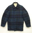 画像1: 70'S PENDLETON ウール/コットン リバーシブル コート TALONジップ チェック/ベージュ (VINTAGE)