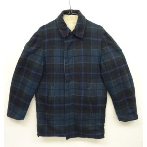 画像: 70'S PENDLETON ウール/コットン リバーシブル コート TALONジップ チェック/ベージュ (VINTAGE)