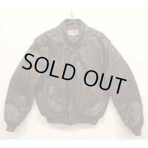 画像: 90'S LL Bean "THINSULATE入り" A-2 ゴートスキン レザー フライトジャケット ブラウン USA製 (VINTAGE)