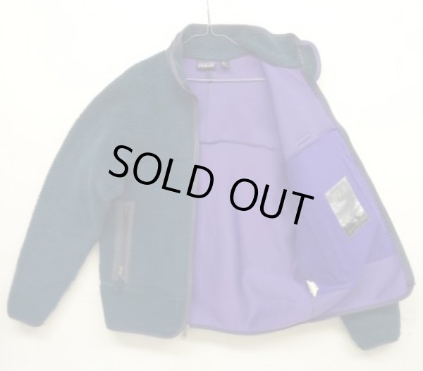 画像4: 90'S PATAGONIA 最初期レトロX 裏地P.E.F フリースジャケット ダークグリーン/パープル USA製 (VINTAGE)