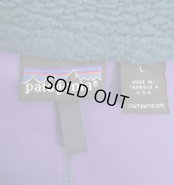 画像2: 90'S PATAGONIA 最初期レトロX 裏地P.E.F フリースジャケット ダークグリーン/パープル USA製 (VINTAGE)