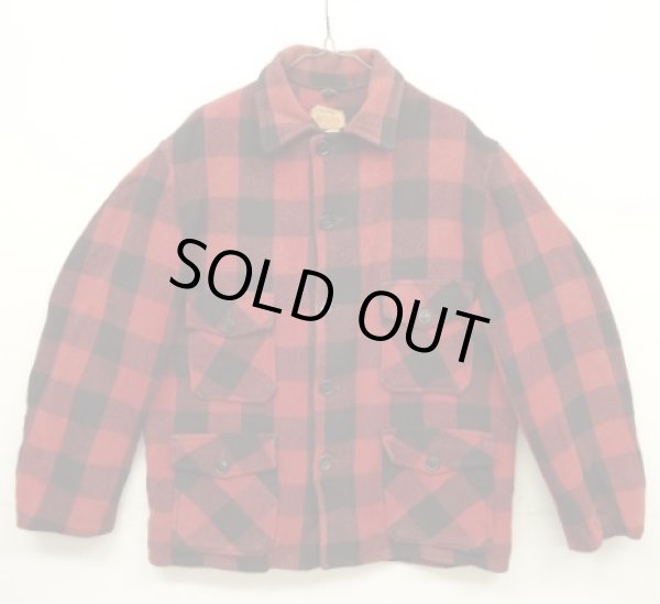 画像1: 50'S ACME ウール マッキーノジャケット ブラック/レッド バッファローチェック (VINTAGE)