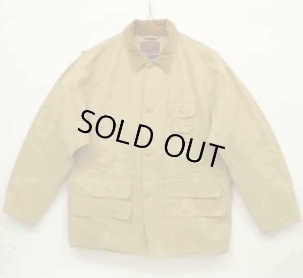 画像1: 90'S RALPH LAUREN "POLO SPORTSMAN" レザータグ ハンティングジャケット ベージュ (VINTAGE)