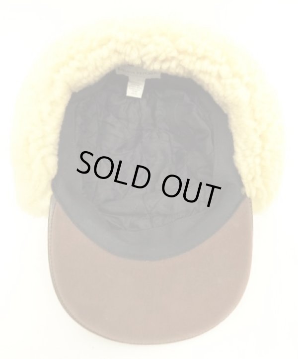 画像8: 90'S BANANA REPUBLIC 裏地キルティング シープスキン耳当て付き 2WAY レザーキャップ USA製 (VINTAGE)