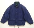 画像1: 90'S GAP 旧タグ 裏地ウール スタンドカラージャケット ネイビー (VINTAGE)