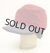 画像: 90'S PATAGONIA "SYNCHILLA DUCKBILL CAP" フリースキャップ ダークレッド/ブラック USA製 (VINTAGE)