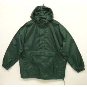 画像: 90'S J.CREW SPORT 三角タグ ハーフジップ ナイロン アノラックパーカー ダークグリーン (VINTAGE)