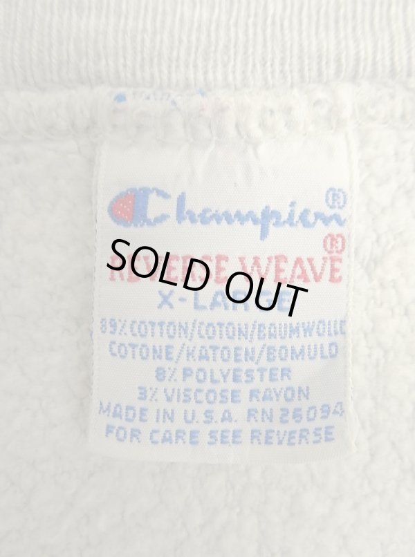 画像2: 90'S CHAMPION "KELLOGG" 刺繍タグ リバースウィーブ グレー USA製 (VINTAGE)