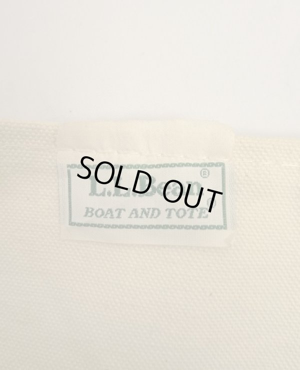 画像2: 80'S LL Bean 単色タグ キャンバス トートバッグ ネイビー/オフホワイト USA製 (VINTAGE)