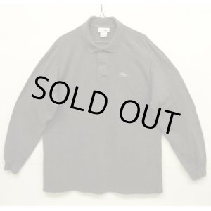 画像: 80'S CHEMISE LACOSTE 長袖 ポロシャツ チャコールヘザー フランス製 (VINTAGE)