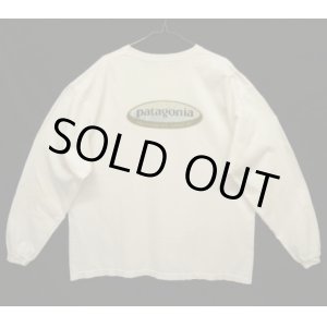 画像: 90'S PATAGONIA "BENEFICIAL T'S" オーバルロゴ バックプリント 長袖 Tシャツ ホワイト USA製 (VINTAGE)