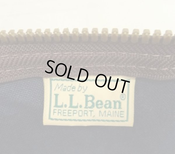 画像2: 80'S LL Bean キャンバス/レザー ダッフルバッグ ネイビー/オリーブ USA製 (VINTAGE)