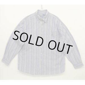 画像: 90'S RALPH LAUREN "JEROME" 猫目ボタン 長袖 シャツ マルチストライプ (VINTAGE)