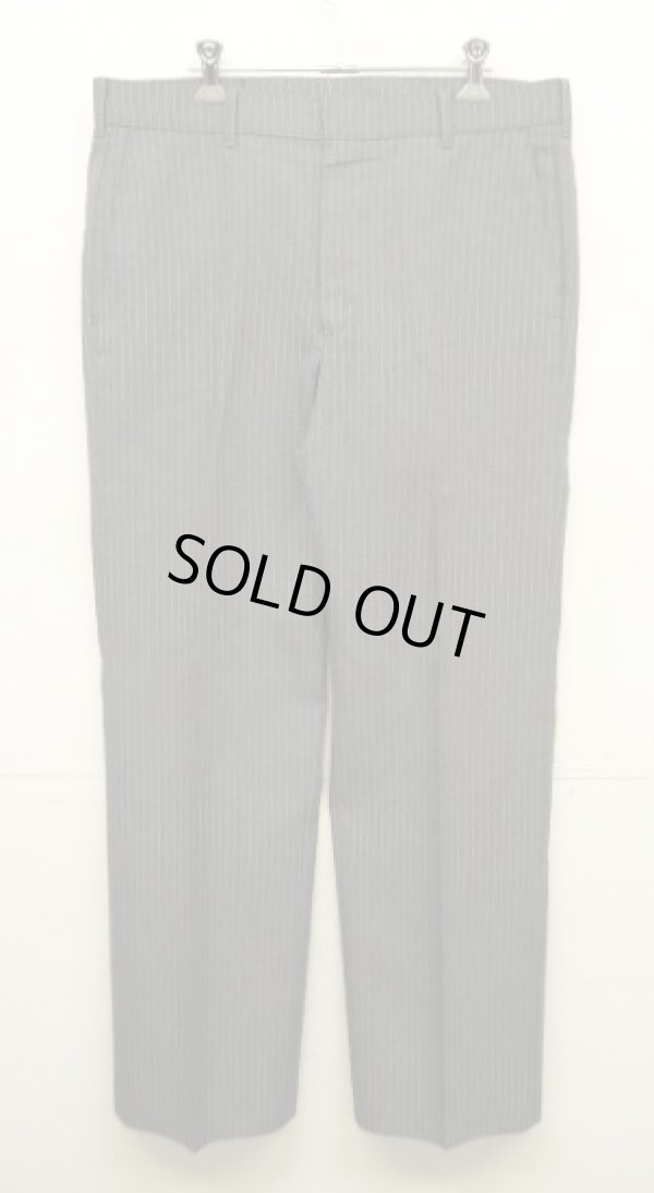 画像1: 80'S LEVIS "ACTION SLACKS" スラックス チャコール/チョークストライプ TALONジップ (VINTAGE)