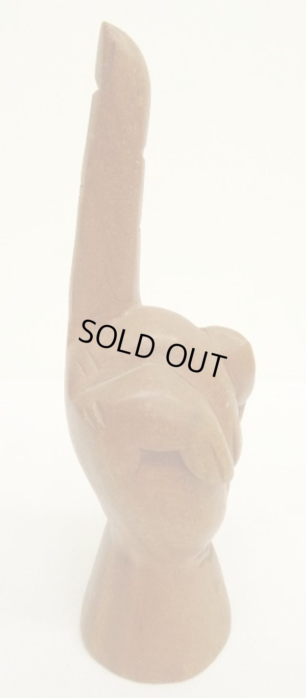 画像4: ウッド ピースサイン ハンドサイン オーナメント オブジェ M (ANTIQUE)