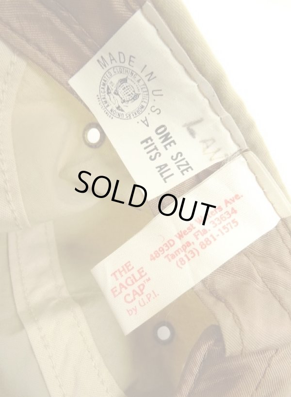 画像6: 80'S THE EAGLE CAP 3PLYコットン ロングビル キャップ ベージュ USA製 (VINTAGE)
