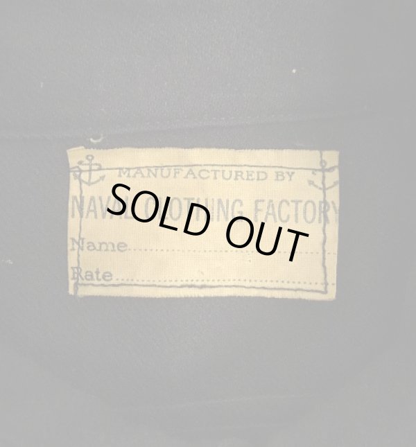 画像2: 40'S アメリカ軍 US NAVY 片側フラップ付きポケット イカリボタン ウール CPOシャツ ダークネイビー (VINTAGE)