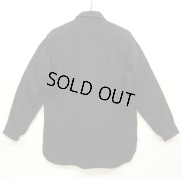 画像6: 40'S アメリカ軍 US NAVY 片側フラップ付きポケット イカリボタン ウール CPOシャツ ダークネイビー (VINTAGE)