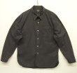 画像1: RRL チンスト＆マチ付き コットン ワークシャツ ブラック/ホワイト ポルカドット (USED)