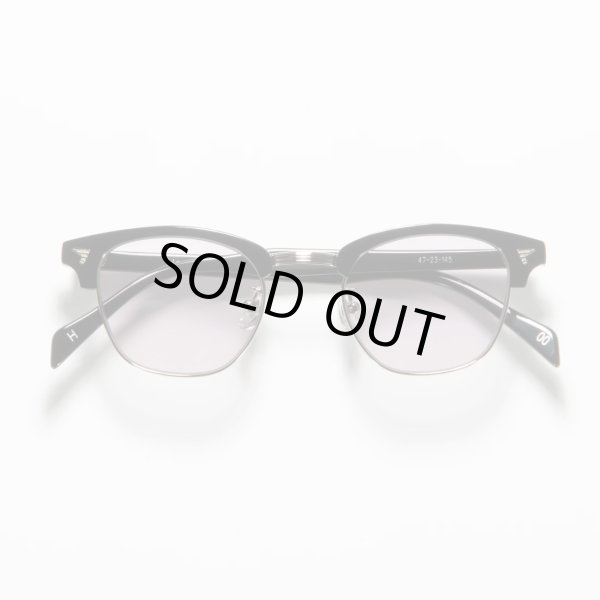 画像2: H OPTICAL "H-00" サングラス ブラック&シルバー/ライトグレーレンズ (NEW)