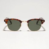 画像: H OPTICAL "H-00" サングラス デミブラウン&ゴールド/ライトグリーンレンズ (NEW)