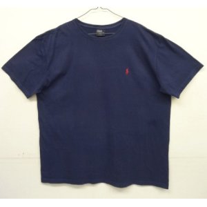 画像: 90'S RALPH LAUREN ロゴ刺繍 半袖 Tシャツ ネイビー (VINTAGE)
