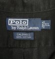 画像2: 90'S RALPH LAUREN "CALDWELL"  裾ロゴ コットン 半袖 オープンカラーシャツ ブラック (VINTAGE)