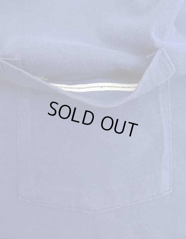 画像3: 70'S BVD コットン100% シングルステッチ 耳付きポケット 半袖 Tシャツ フェードネイビー USA製 (VINTAGE)