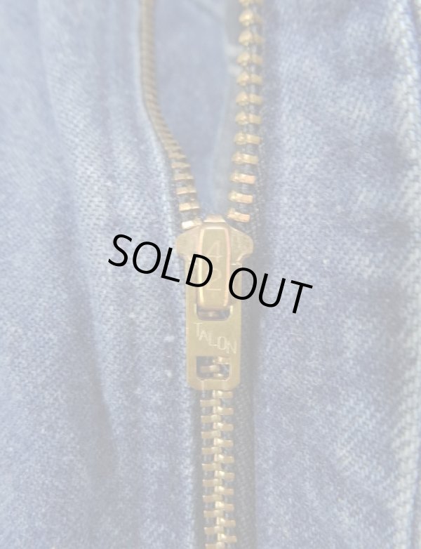 画像5: 80'S DICKIES チビタグ デニム ペインターパンツ インディゴ 42TALONジップ W33L30 USA製 (VINTAGE)