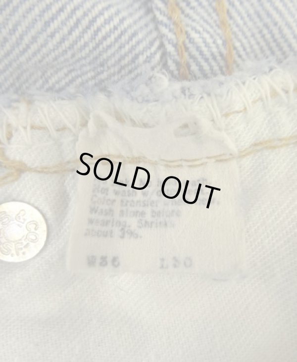 画像2: 70'S LEVIS 517 "66モデル" 内股シングル バック裏シングル デニム インディゴ 刻印8 42TALONジップ USA製 W36L30 (VINTAGE)